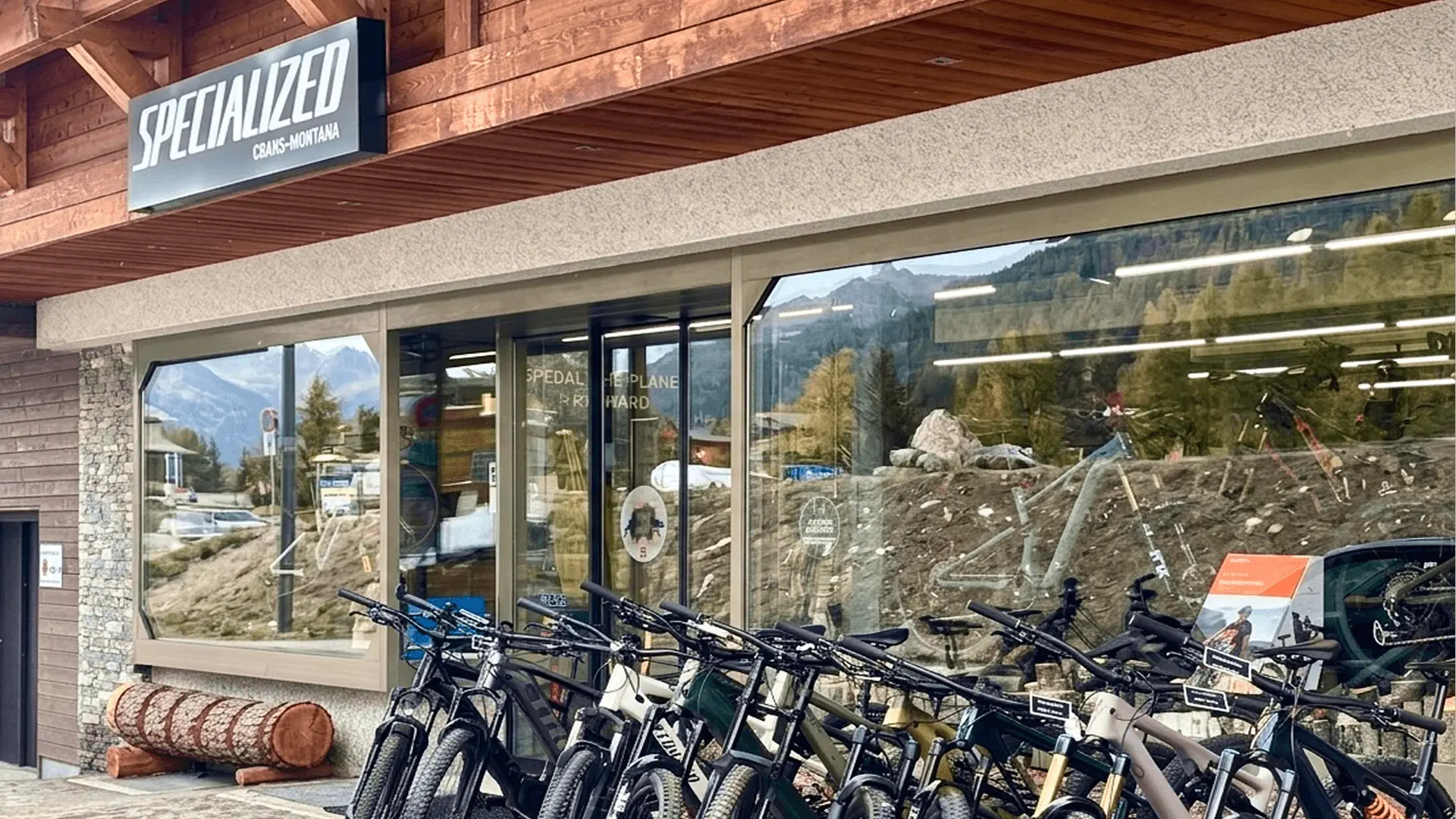 Devanture du magasin Specialized à Crans-Montana